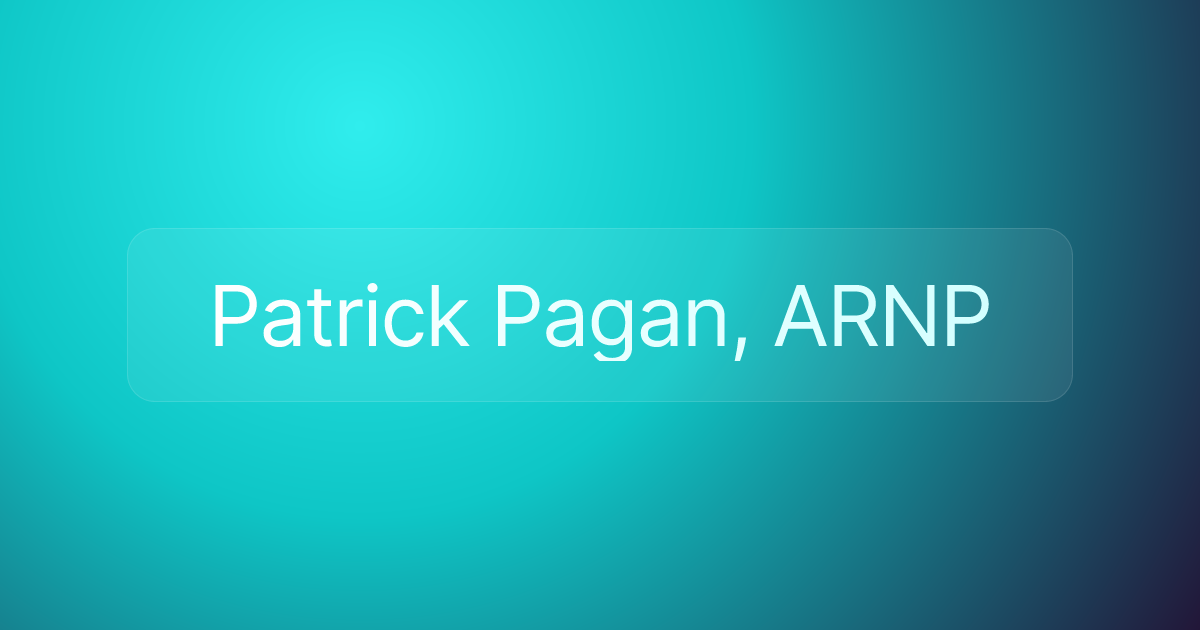 Patrick Pagan, ARNP