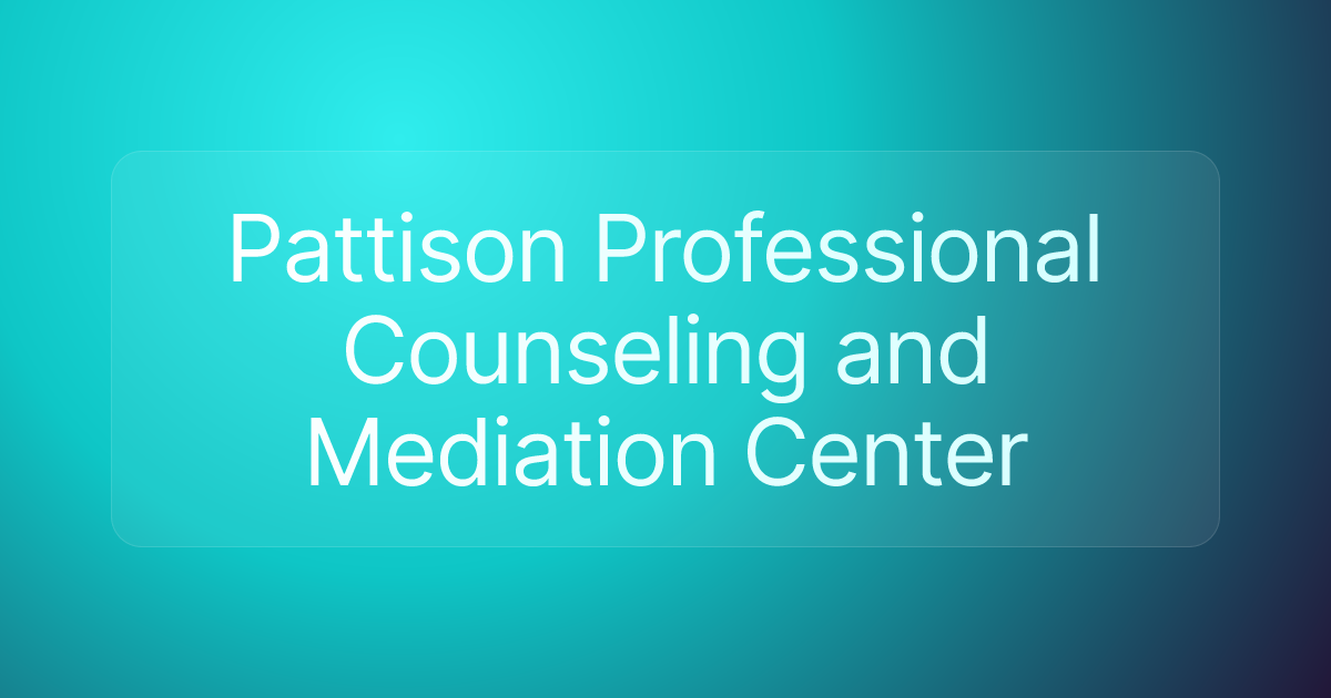Pattison Professional Counseling and Mediation Center