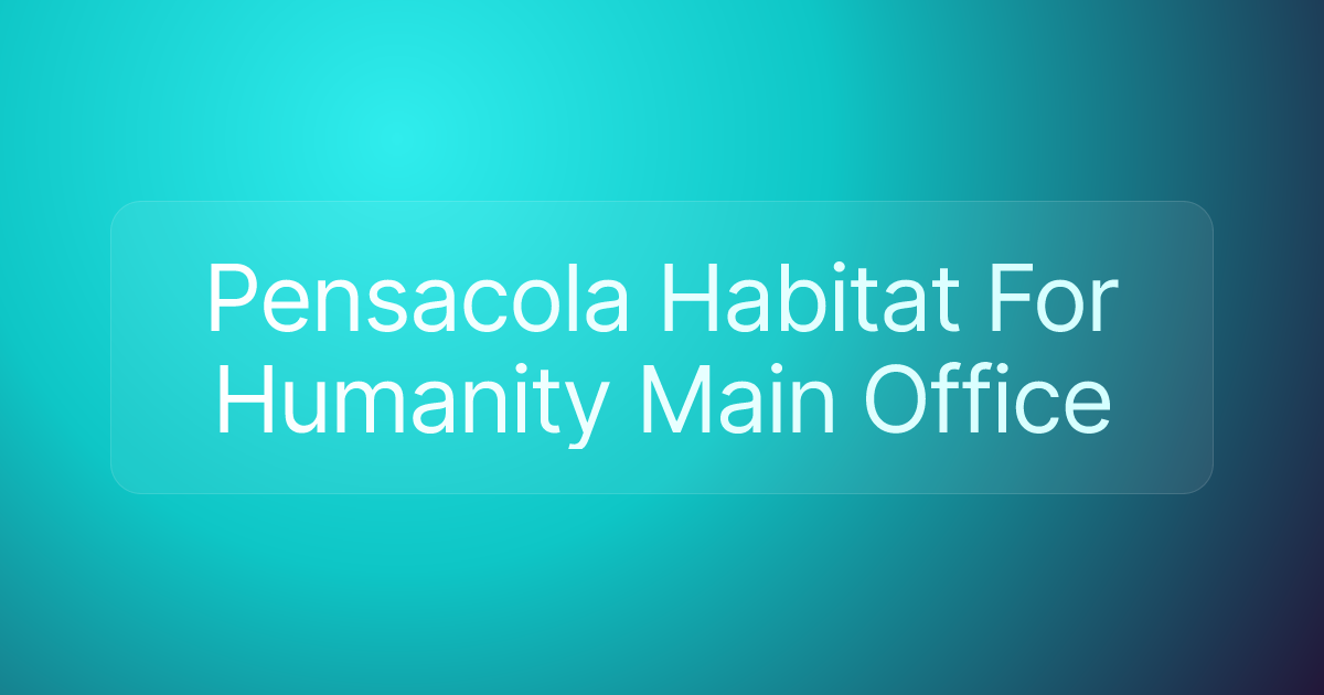 Pensacola Habitat For Humanity Main Office