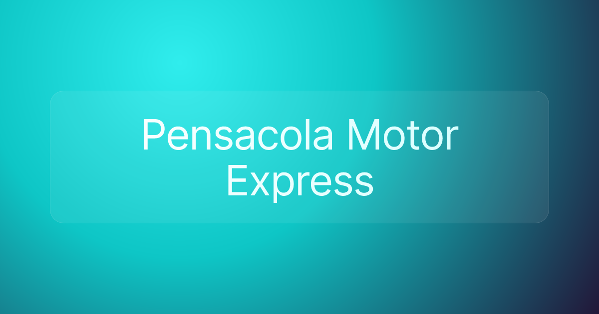 Pensacola Motor Express