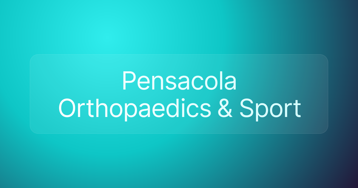 Pensacola Orthopaedics & Sport