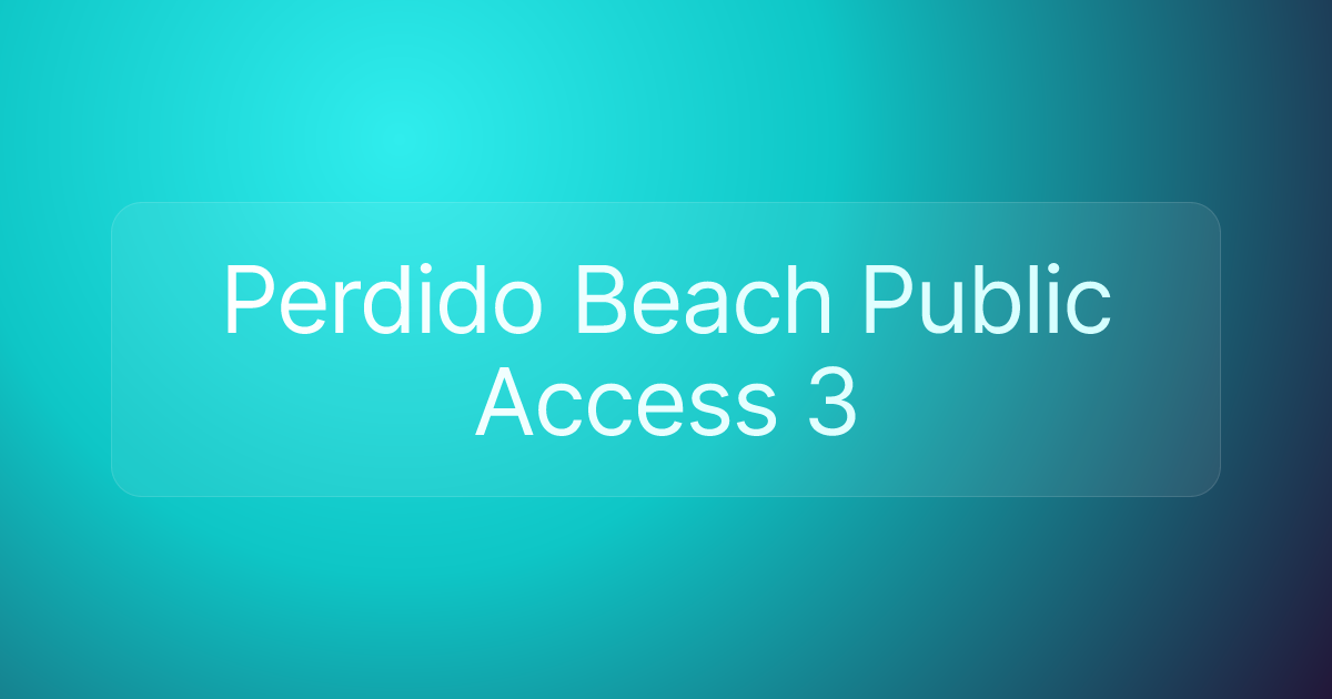 Perdido Beach Public Access 3