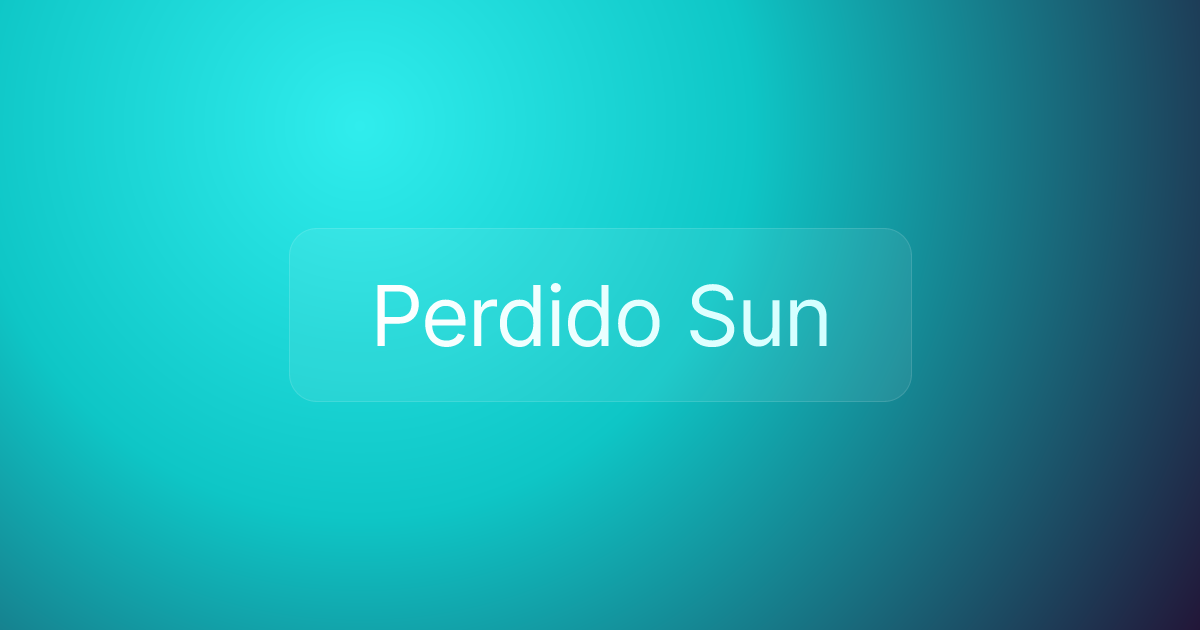 Perdido Sun