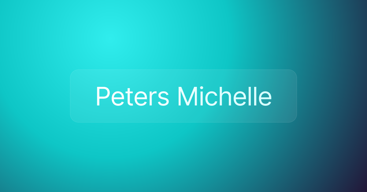 Peters Michelle
