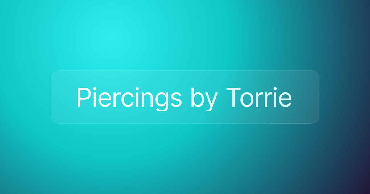 Piercings by Torrie