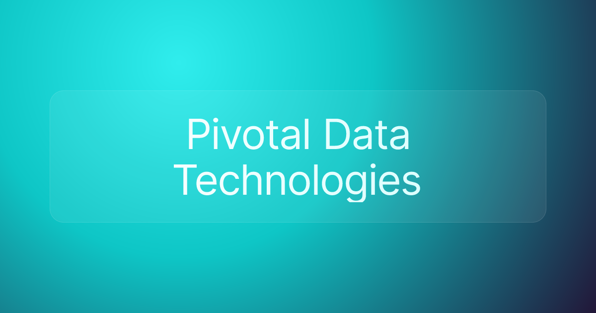Pivotal Data Technologies