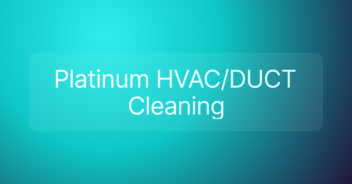 Platinum HVAC/DUCT Cleaning