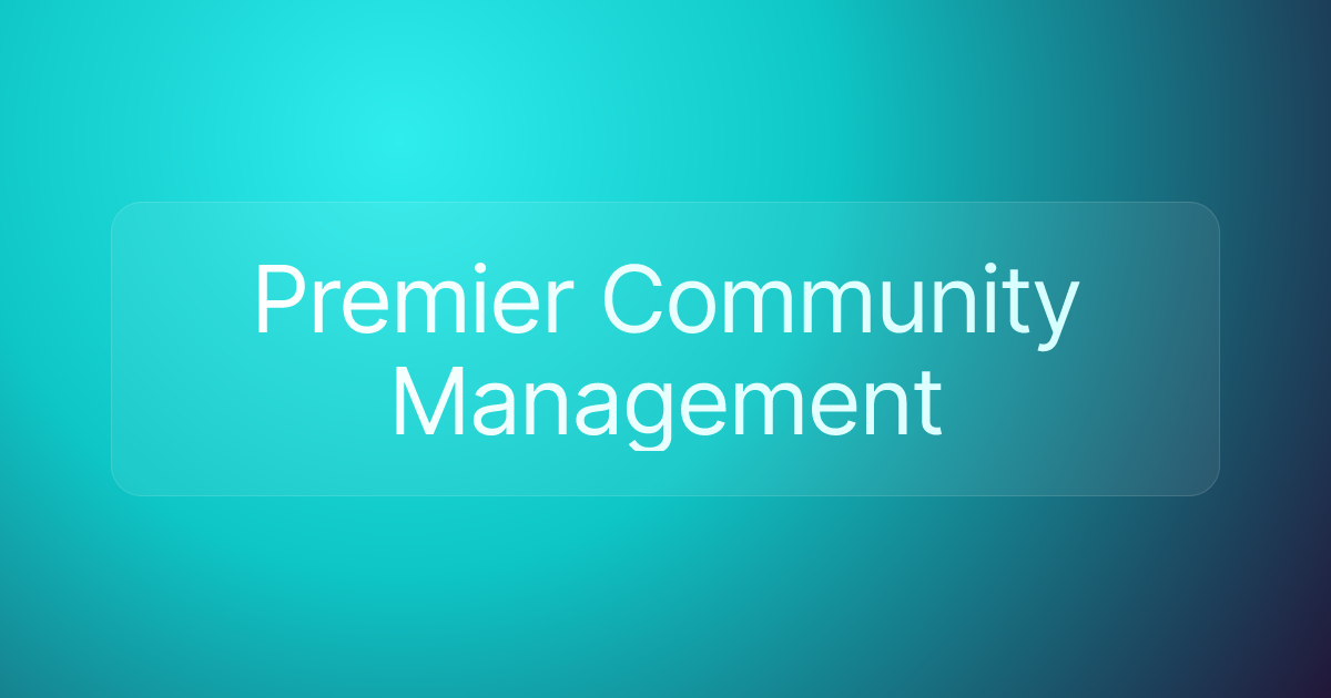 Premier Community Management