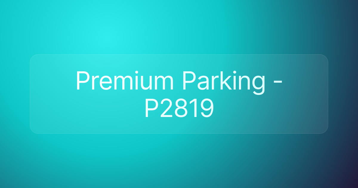 Premium Parking - P2819