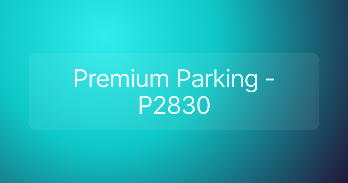 Premium Parking - P2830