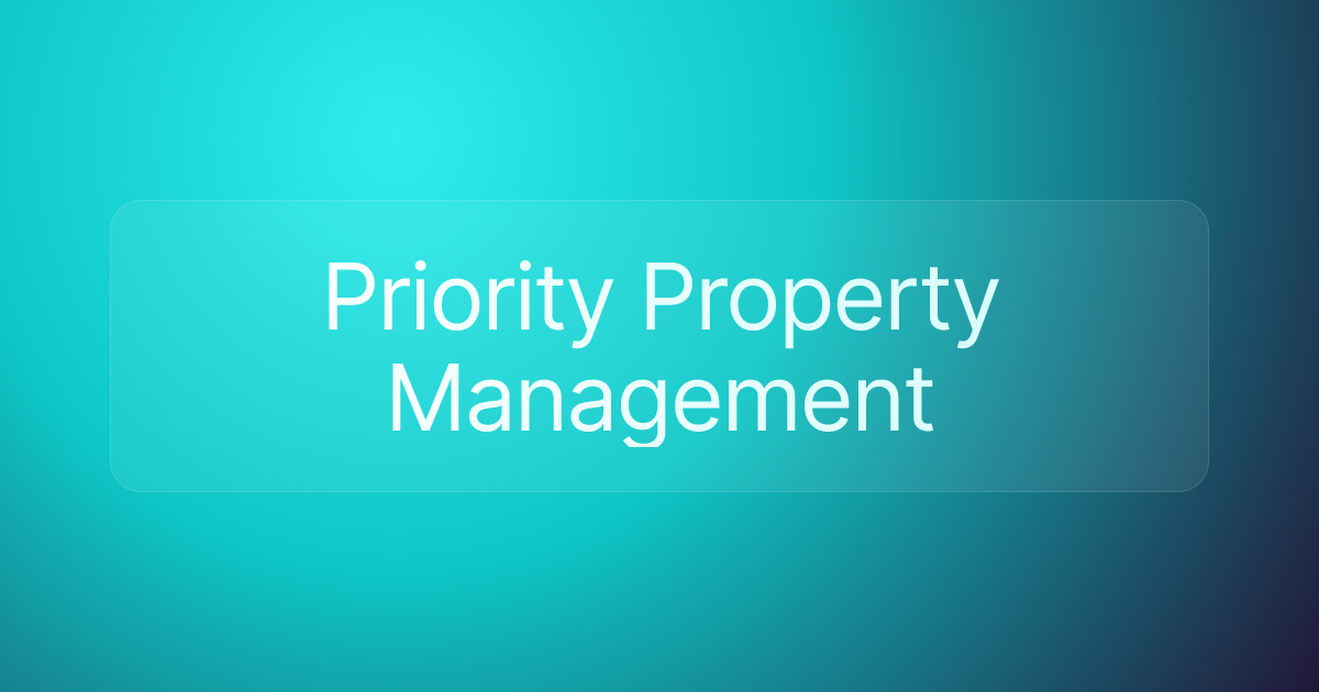 Priority Property Management