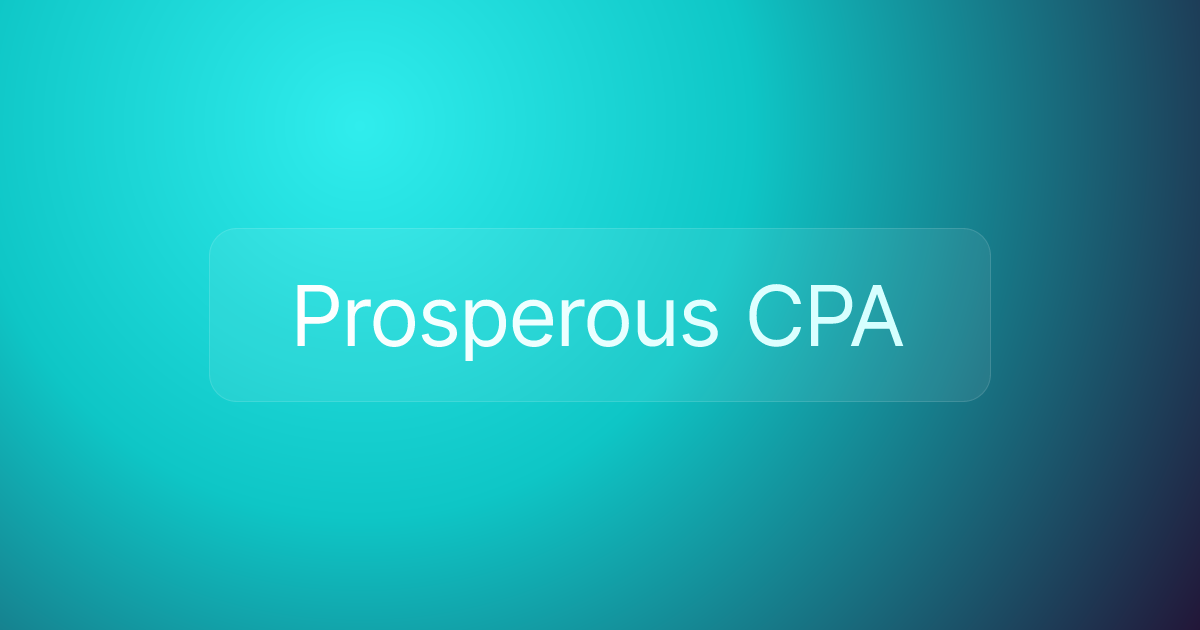 Prosperous CPA