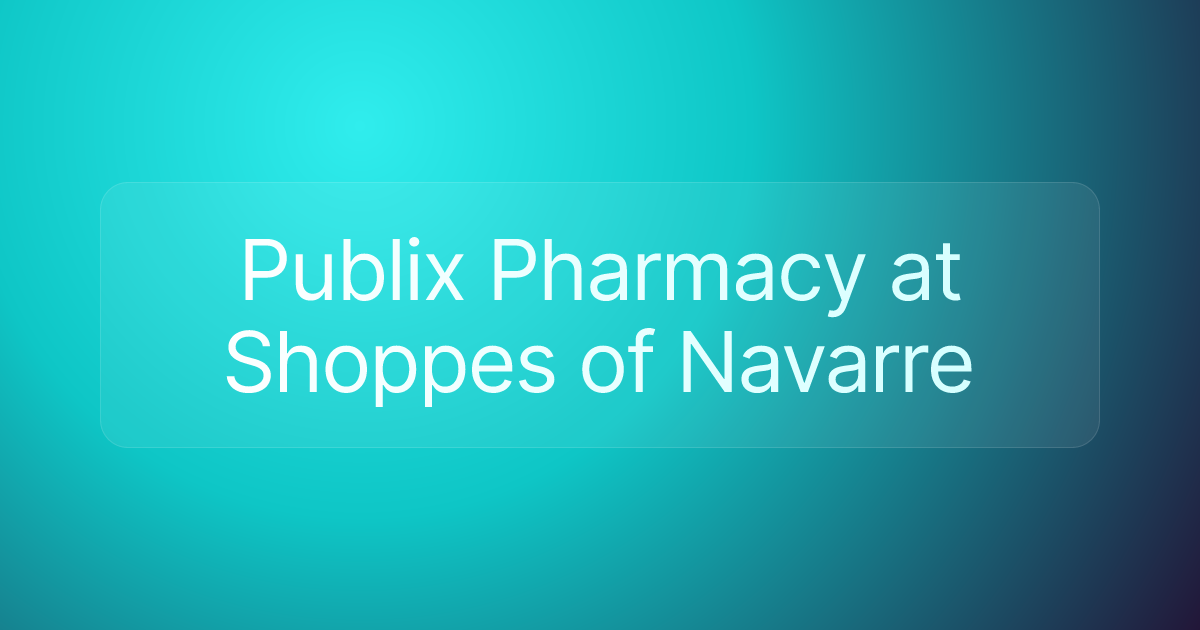 Publix Pharmacy at Shoppes of Navarre