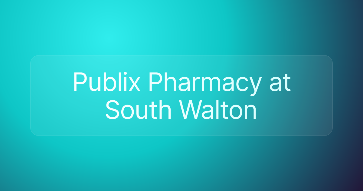 Publix Pharmacy at South Walton