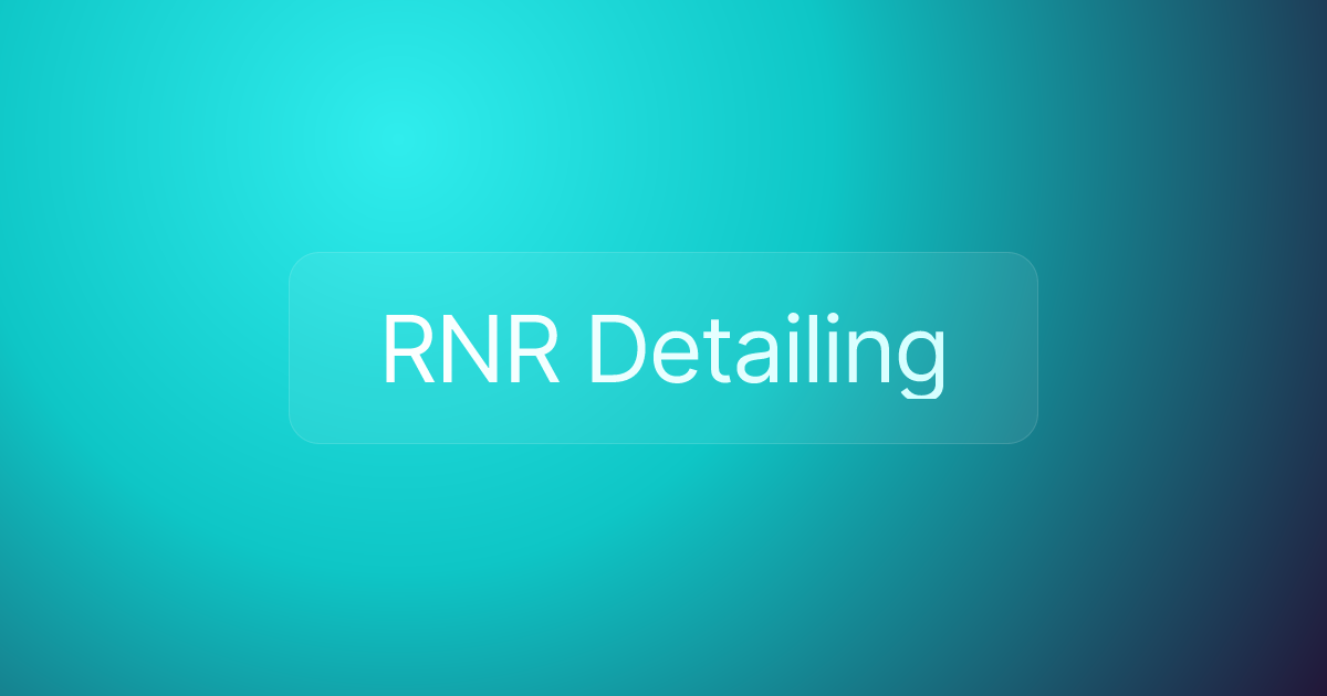 RNR Detailing