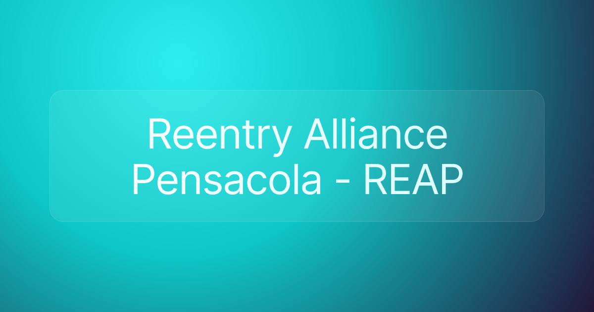 Reentry Alliance Pensacola - REAP