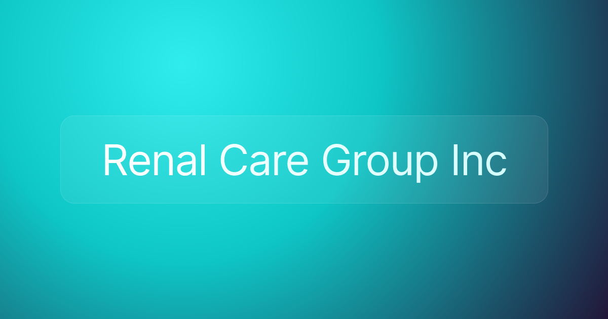 Renal Care Group Inc