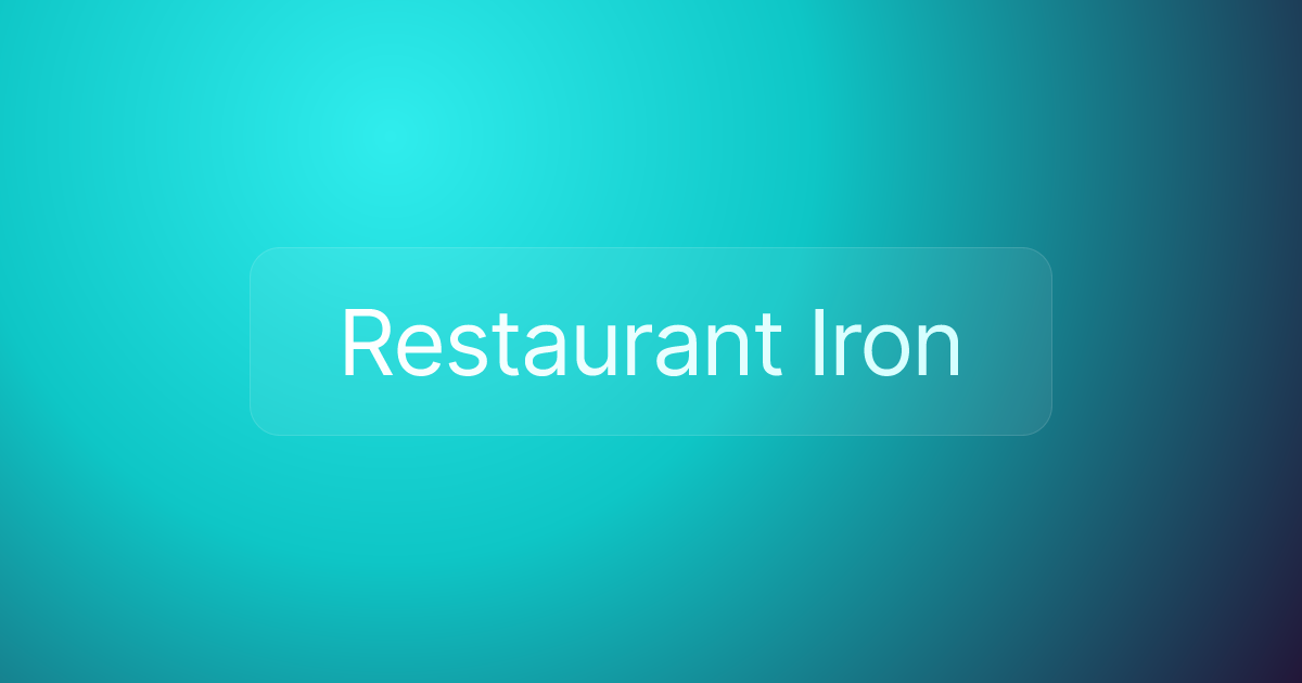 Restaurant Iron