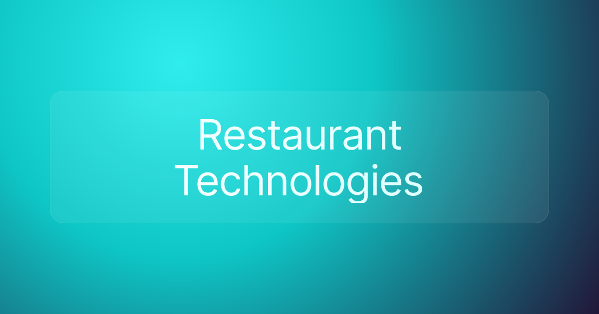 Restaurant Technologies