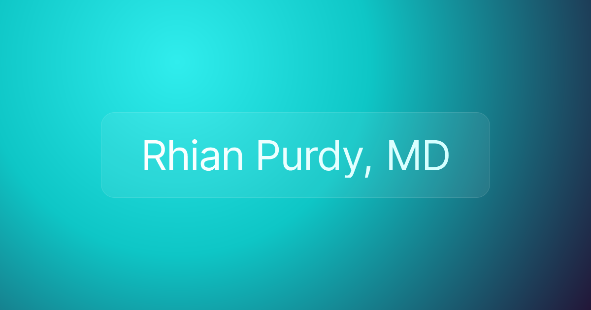 Rhian Purdy, MD