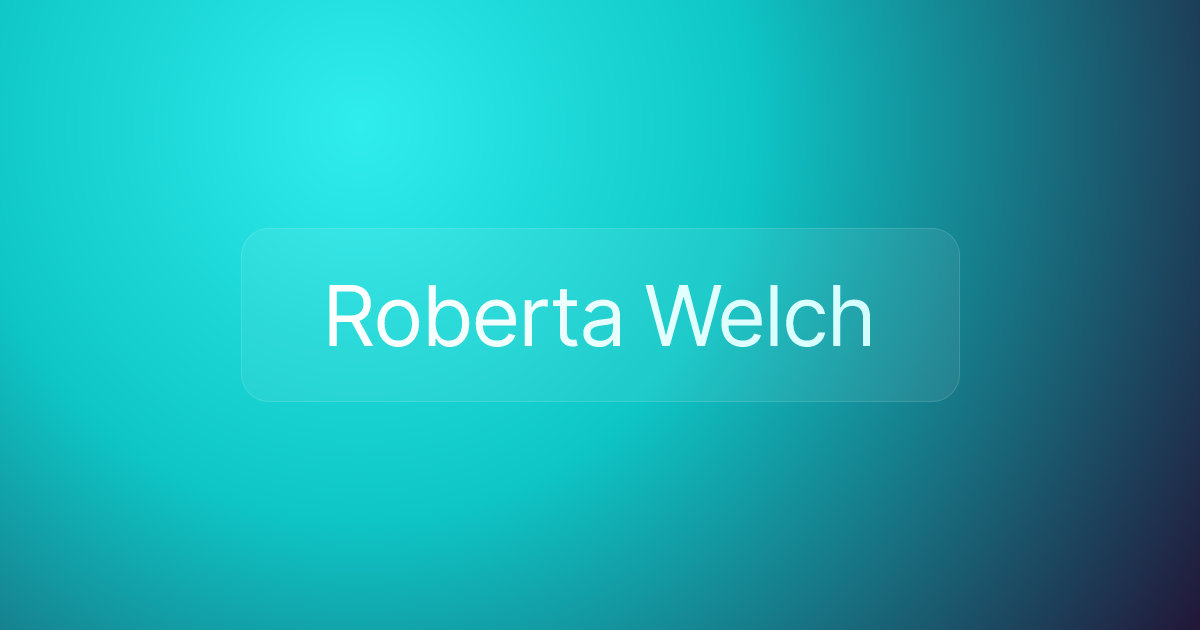 Roberta Welch