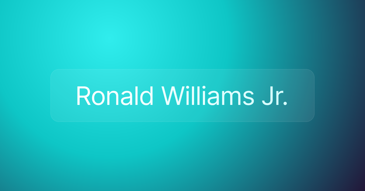 Ronald Williams Jr.