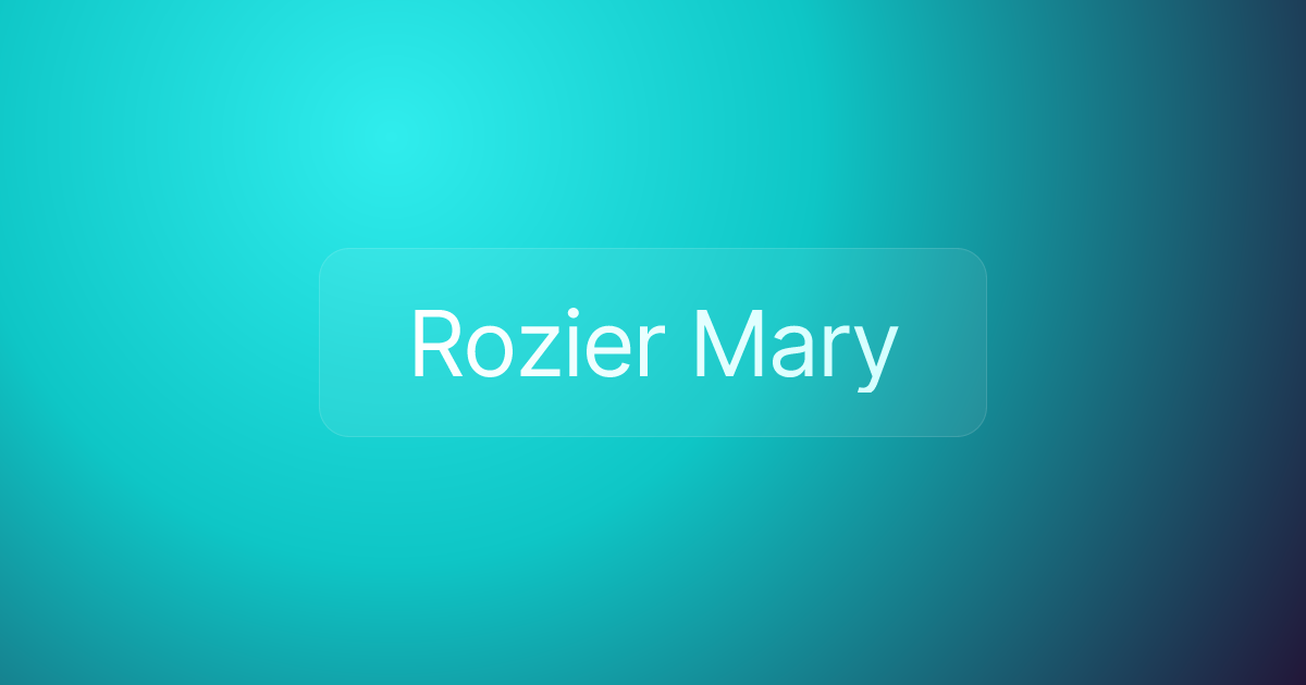 Rozier Mary