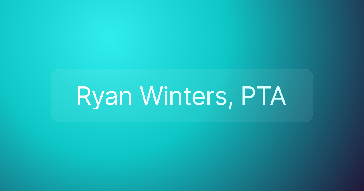 Ryan Winters, PTA