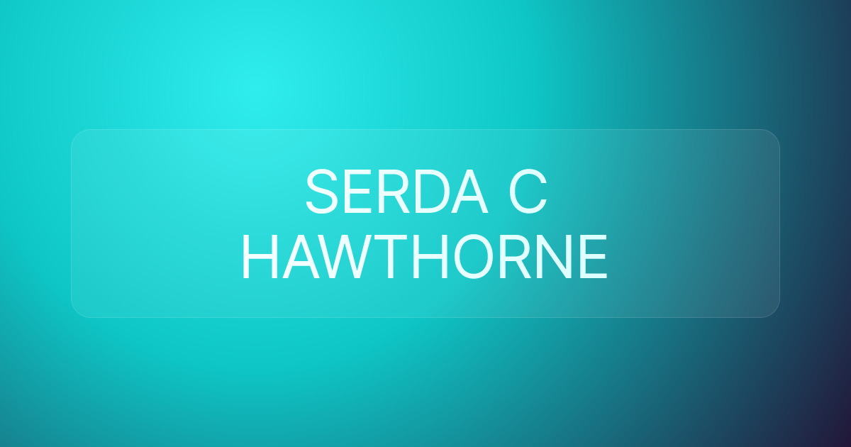 SERDA C HAWTHORNE