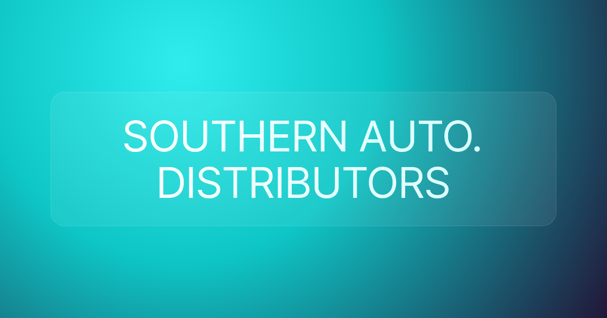 SOUTHERN AUTO. DISTRIBUTORS