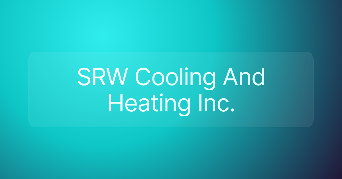 SRW Cooling And Heating Inc.
