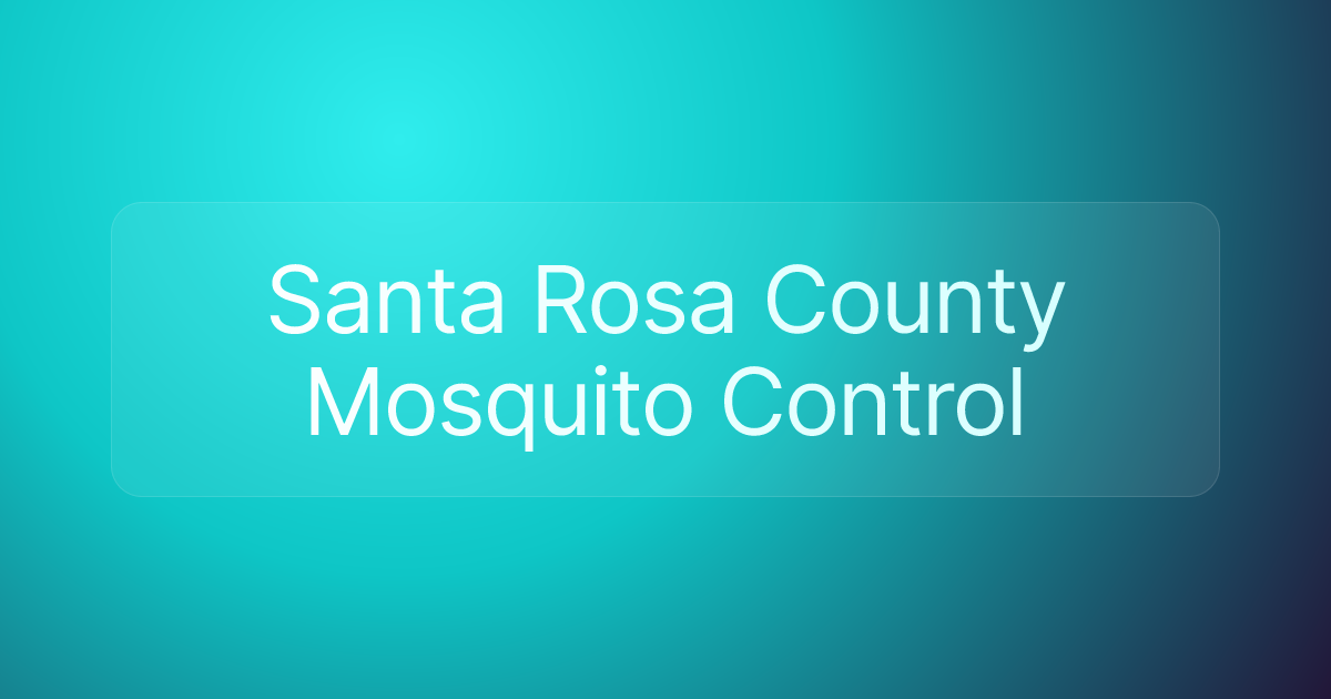 Santa Rosa County Mosquito Control