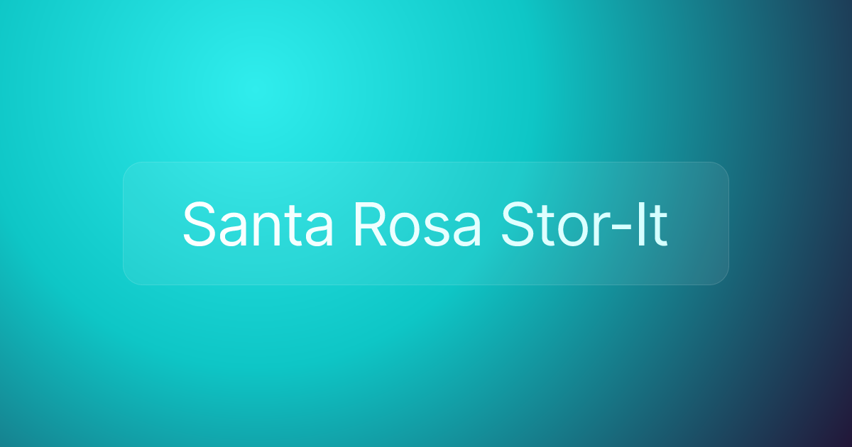 Santa Rosa Stor-It