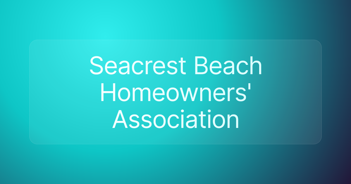 Seacrest Beach Homeowners' Association