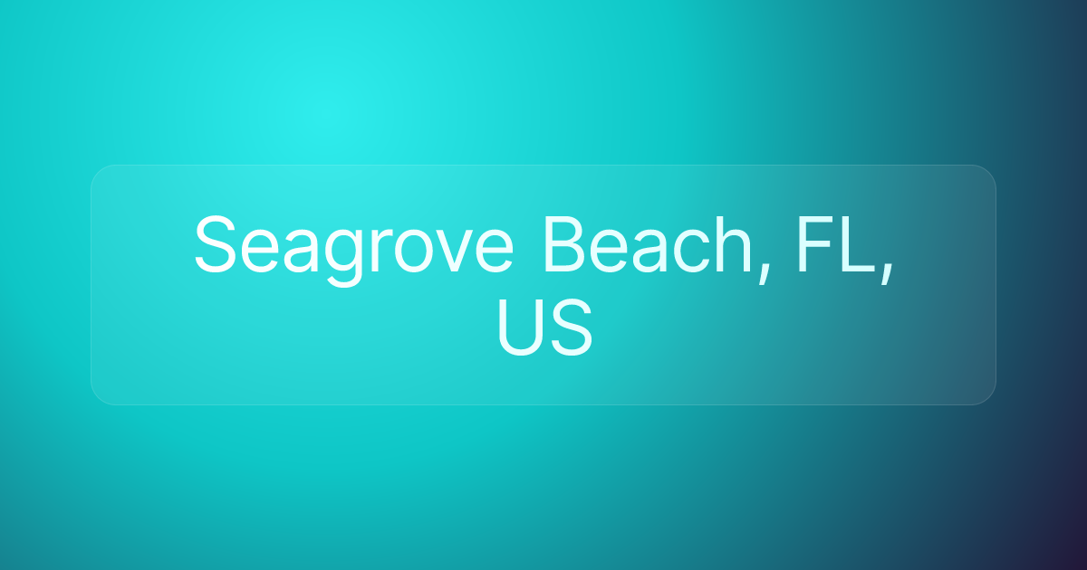 Seagrove Beach, FL, US