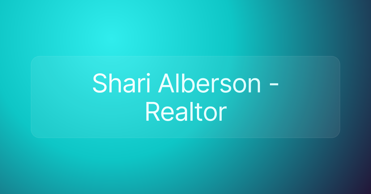 Shari Alberson - Realtor