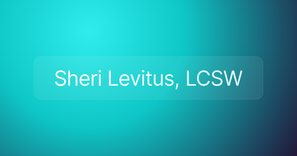 Sheri Levitus, LCSW
