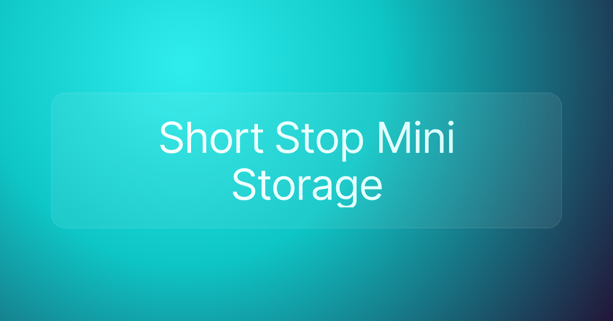 Short Stop Mini Storage