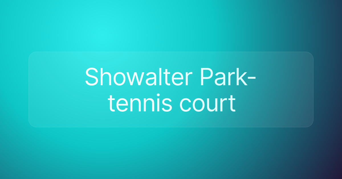 Showalter Park-tennis court