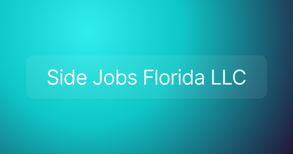 Side Jobs Florida LLC