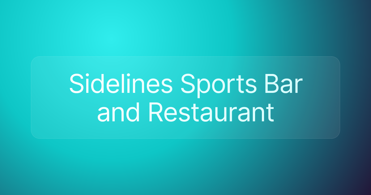 Sidelines Sports Bar and Restaurant