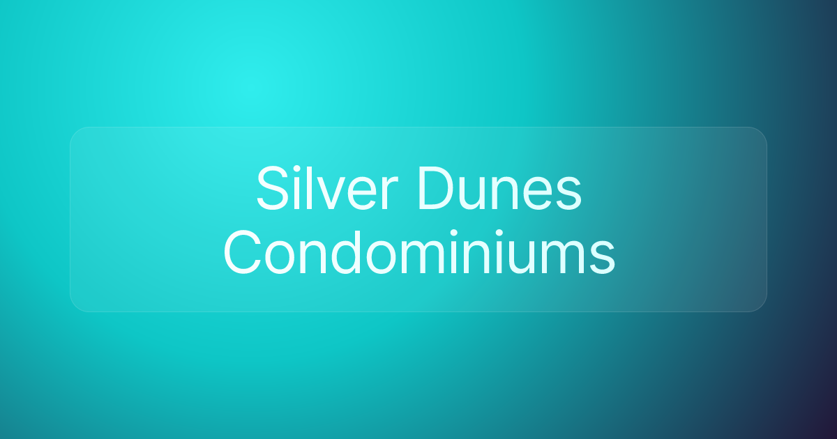 Silver Dunes Condominiums