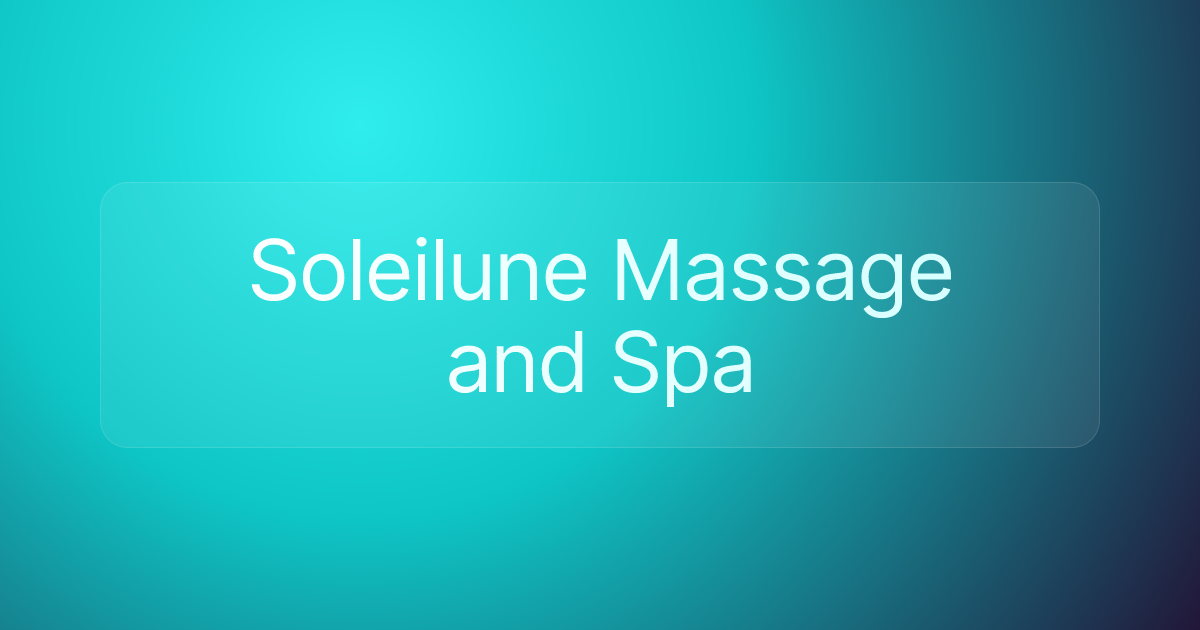 Soleilune Massage and Spa