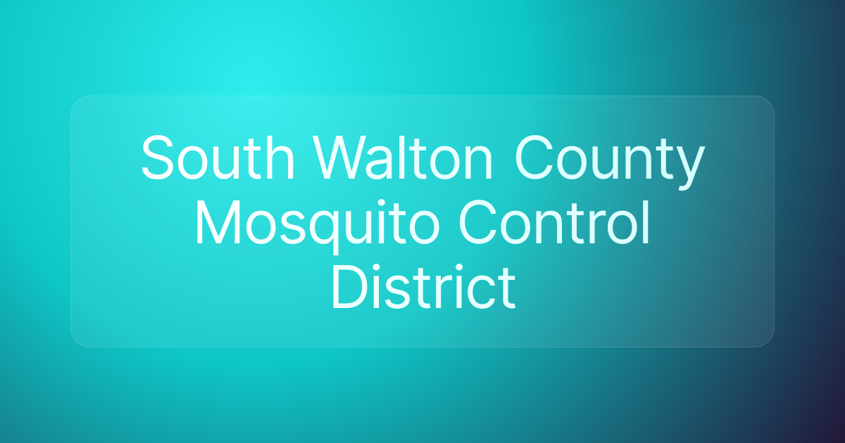South Walton County Mosquito Control District