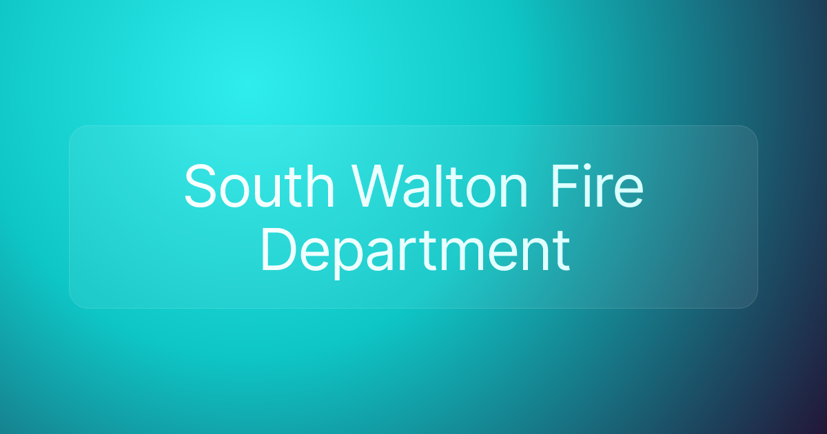 South Walton Fire Department