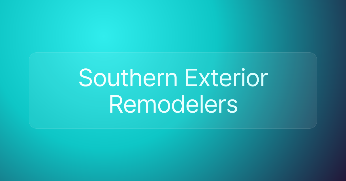 Southern Exterior Remodelers