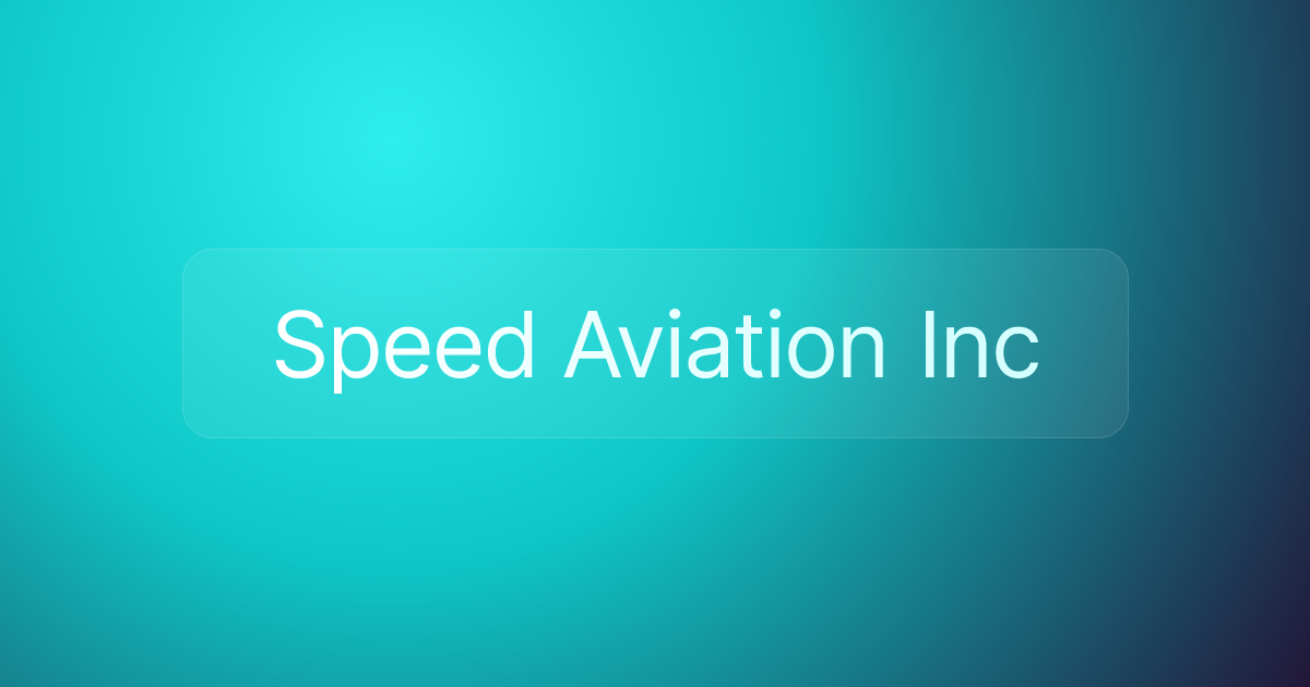 Speed Aviation Inc