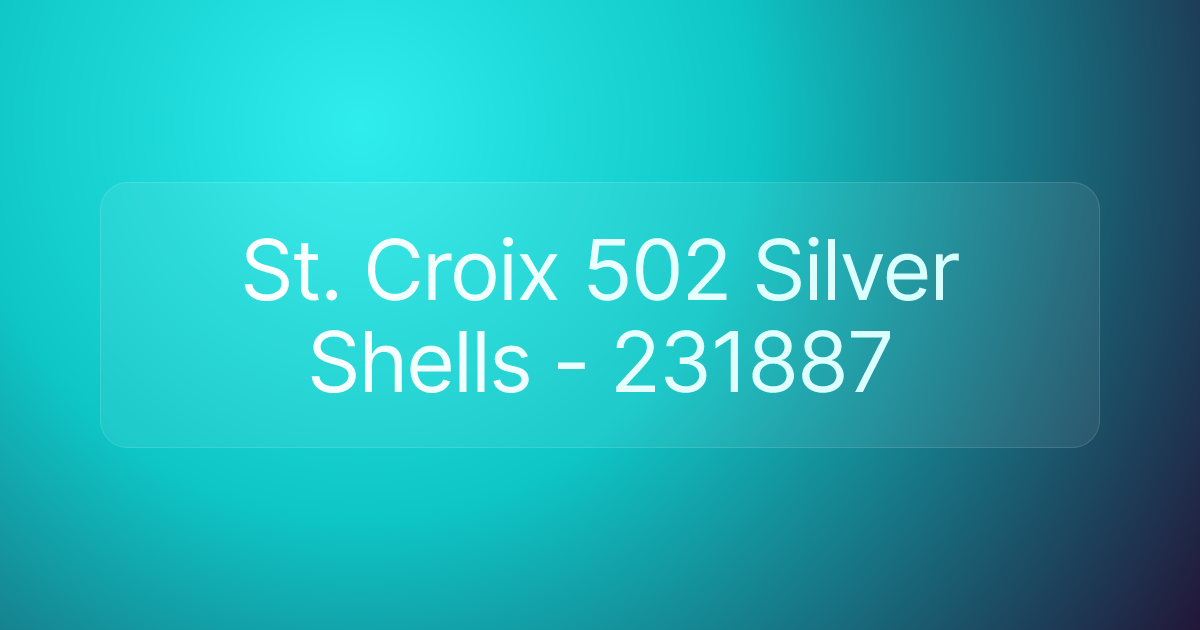 St. Croix 502 Silver Shells - 231887