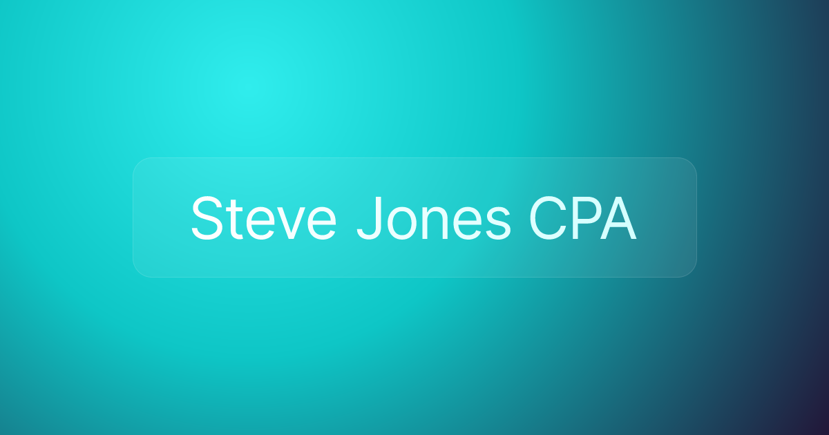 Steve Jones CPA