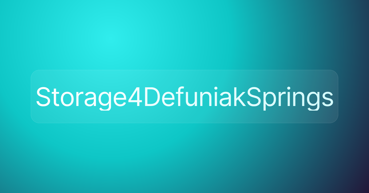 Storage4DefuniakSprings